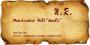 Mantuano Rómeó névjegykártya